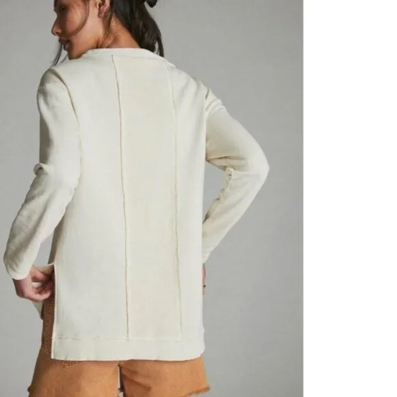 Anthropologie Pilcro Imogen Seamed Tunic Top L - Picture 2 of 16